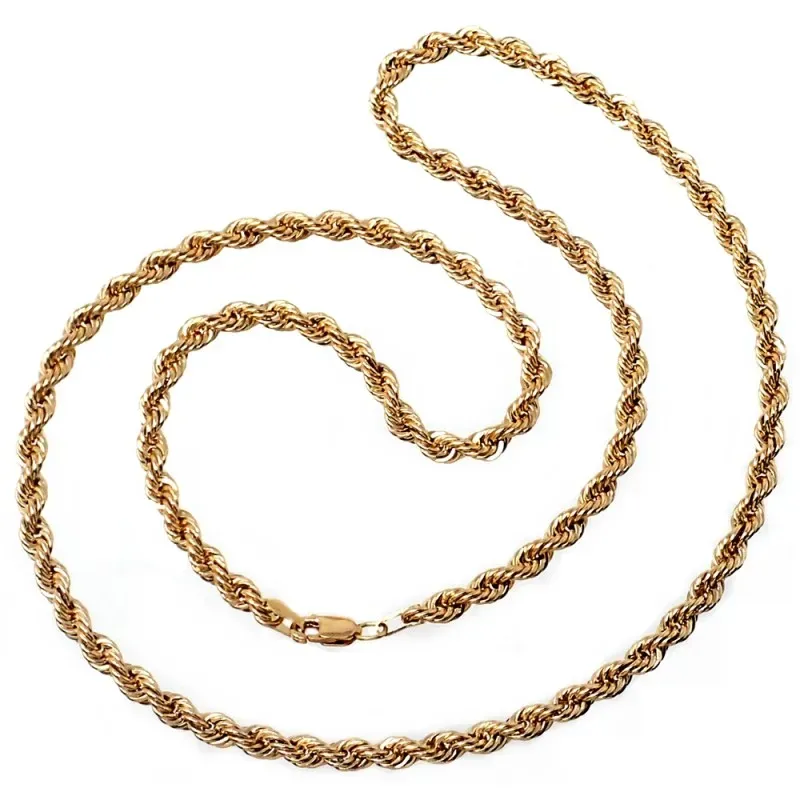 Cordón oro 18k salomónico 60cm. 4mm. [AB4772]