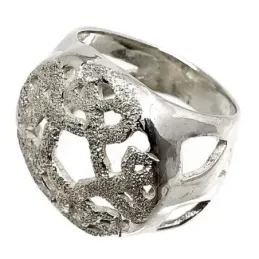 Sortija plata Ley 925m talla 14 filigrana [AB5144]