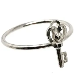 Sortija plata Ley 925m talla 12 llave [AB5151]
