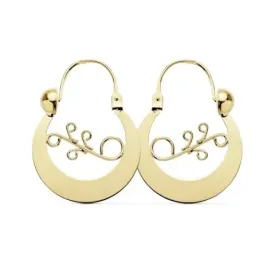 Pendientes oro 18k criollas canarias 27mm. motivo [AB8736]