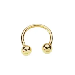 Piercing oro 18k pezón 13mm. bolas 4mm. [AB8753]