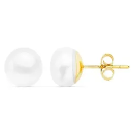 Pendientes oro 18k perlas barrocas cultivadas [AB8770]