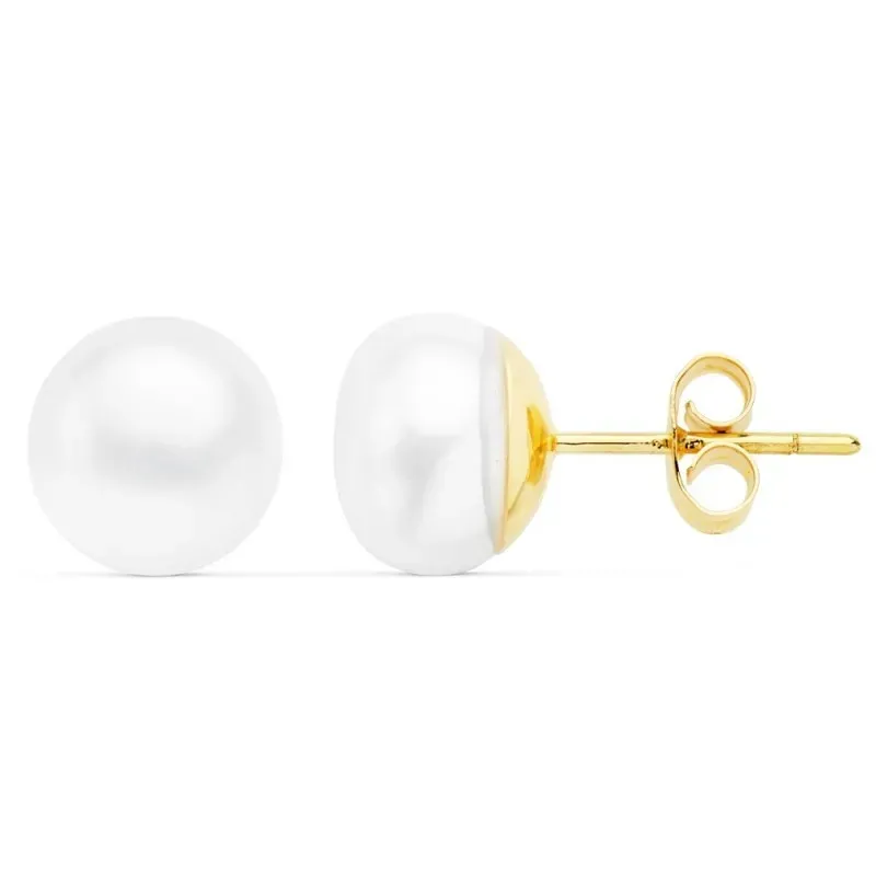 Pendientes oro 18k perlas barrocas cultivadas [AB8770]