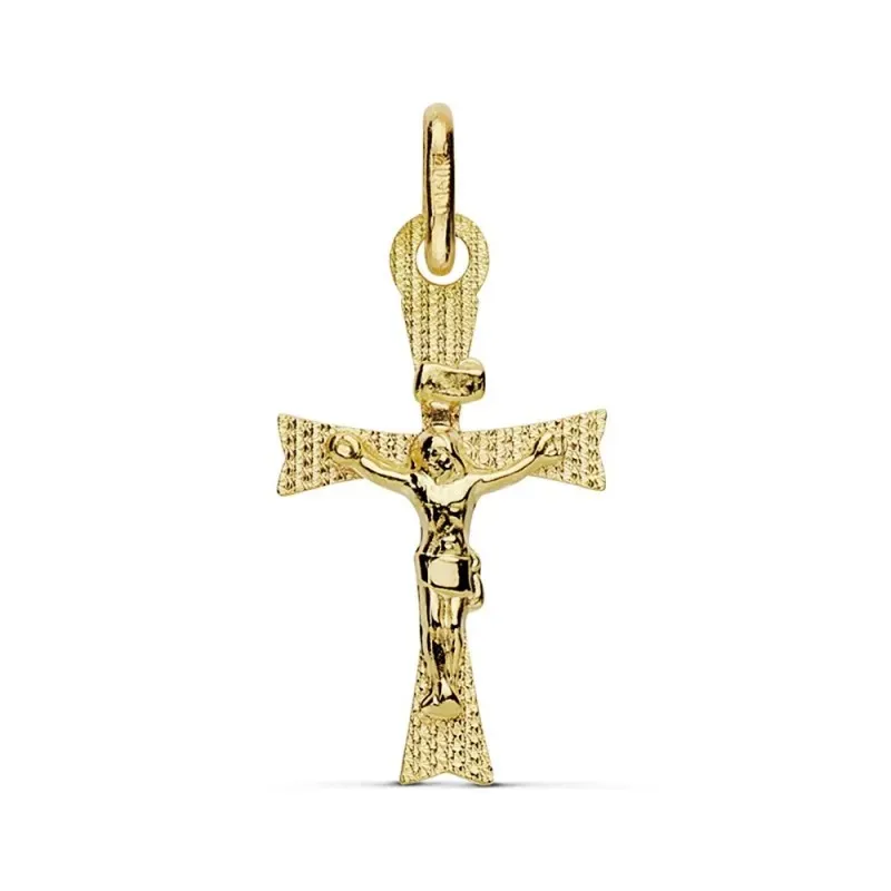 Colgante oro 18k cruz 22mm. Cristo crucifijo [AB8778]