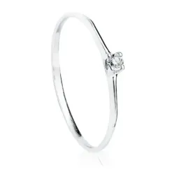 Solitario oro blanco 18k diamante 0.055ct. [AB8786]