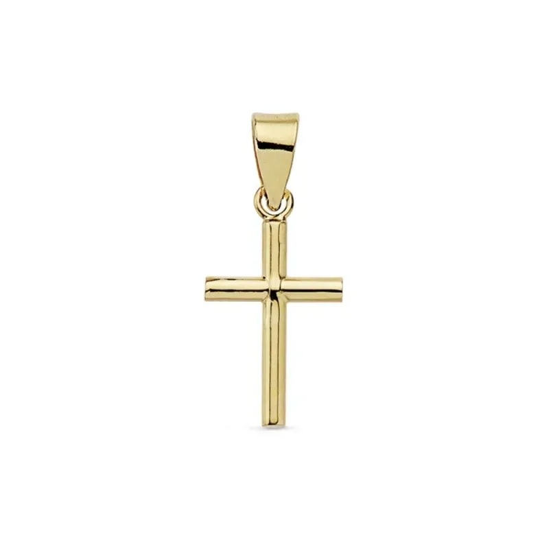 Cruz oro 18k colgante 15mm. liso [AB8804]