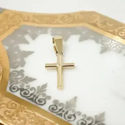 Cruz oro 18k colgante 15mm. liso [AB8804]