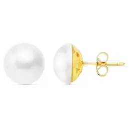 Pendientes oro 18k perlas japonesas cultivadas 11-11.5mm. [AB8908]