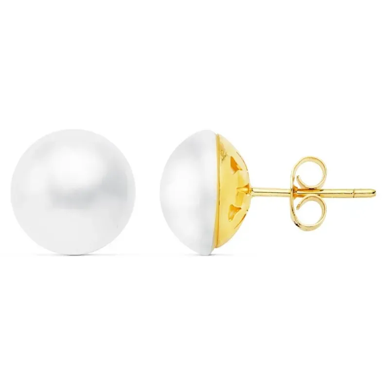 Pendientes oro 18k perlas japonesas cultivadas 11-11.5mm. [AB8908]