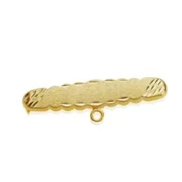 Alfiler oro 9k bebé 30mm. tallado detalle [AB9015]
