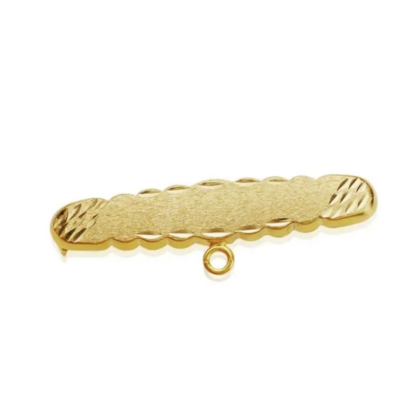 Alfiler oro 9k bebé 30mm. tallado detalle [AB9015]
