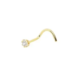 Piercing oro 18k nariz circonita garra [AC0981]