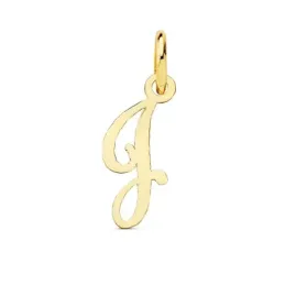 Colgante oro 18k letra inglesa J mayúscula 15mm. lisa calada