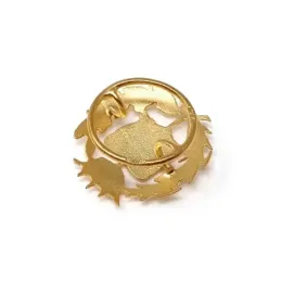 Insignia profesional Derecho oro 18k escudo pin solapa 16.5mm.