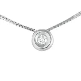 Colgante con Cadena Oro Blanco 18k modelo Tu Diamante (1 Diamante 2,90mm. 0,10cts.) Colgante: 5,90mm