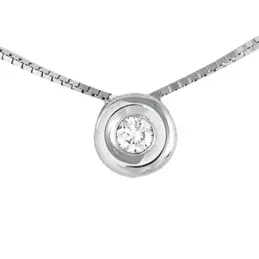 Colgante con cadena Oro Blanco 18k modelo Tu Diamante (1 Diamante 3,25mm. 0,14cts.) Colgante: 6,90mm
