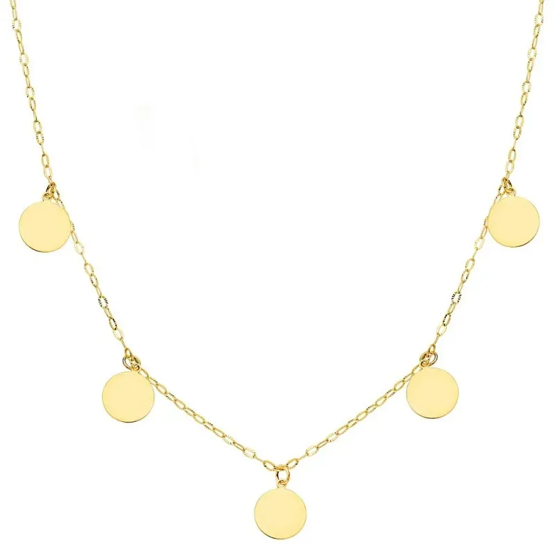 Gargantilla oro 18k forzada 40cm. chapas lisas 7mm. mujer