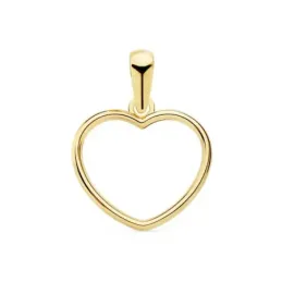Colgante oro 18k corazón 13mm. calada cerco liso