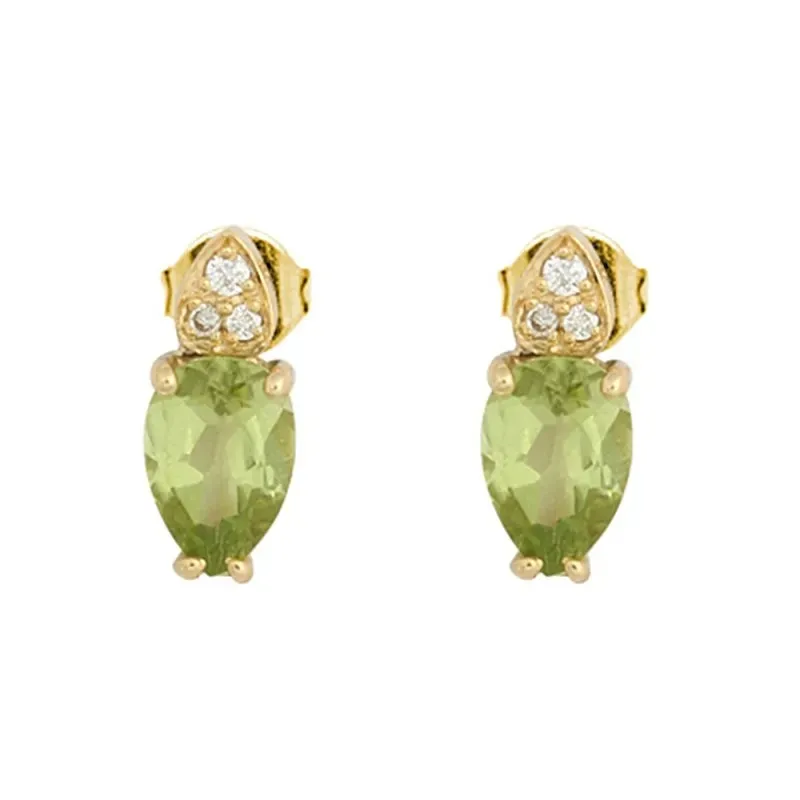 Pendientes oro 18k colección Praga 9mm. diamantes brillantes 0.022ct.