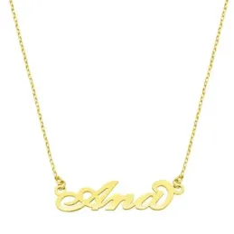 Gargantilla oro 18k mujer 45 cm. nombre tres letras mayúsculas a eleg