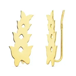 Pendientes oro 18k mujer 20 mm. trepadores mariposas varios tamaños l