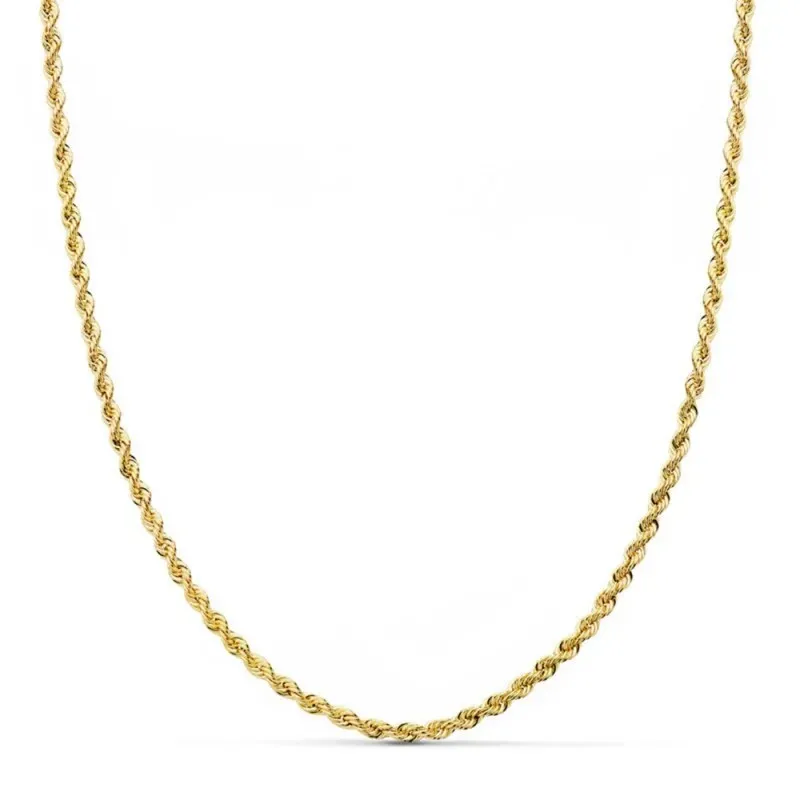 Cordón cadena oro 18k salomónico 60 cm. ligero 2 mm.