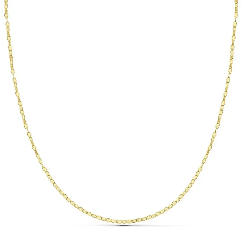 Cadena oro 18k diamantada 40 cm. eslabones 1.5mm. ancho