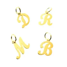 Colgante oro 18k letra inicial 12mm. a elegir. Unisex personalizable