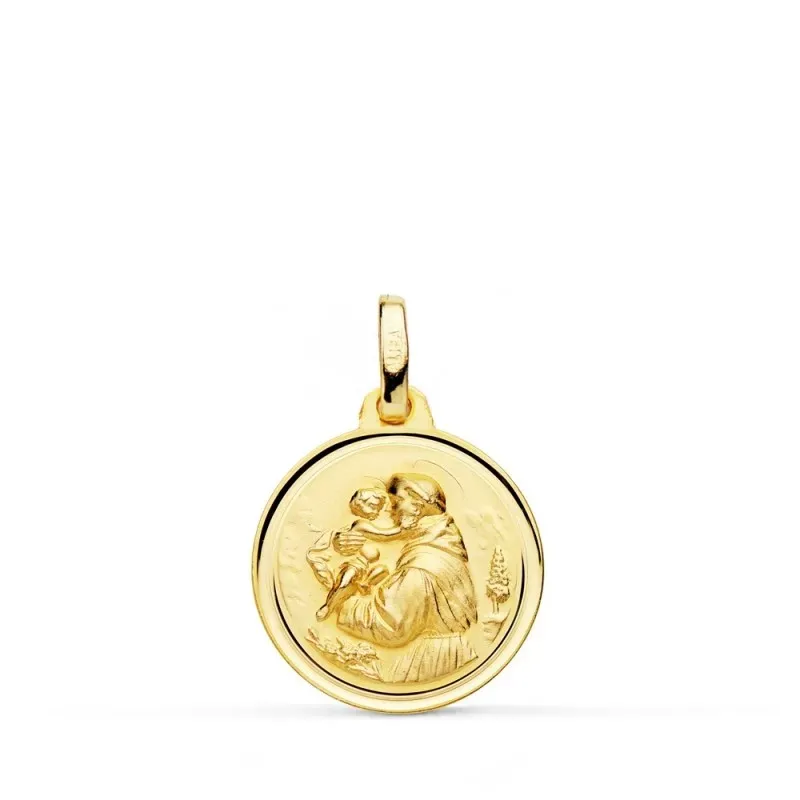 San Antonio medalla oro 18k unisex 16 mm. bisel