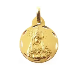 Escapulario San Rafael y Virgen de los Dolores medalla oro 18k unisex