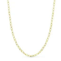 Cadena oro 18k forzada 45 cm. eslabones detalles tallados 2.5 mm. rea