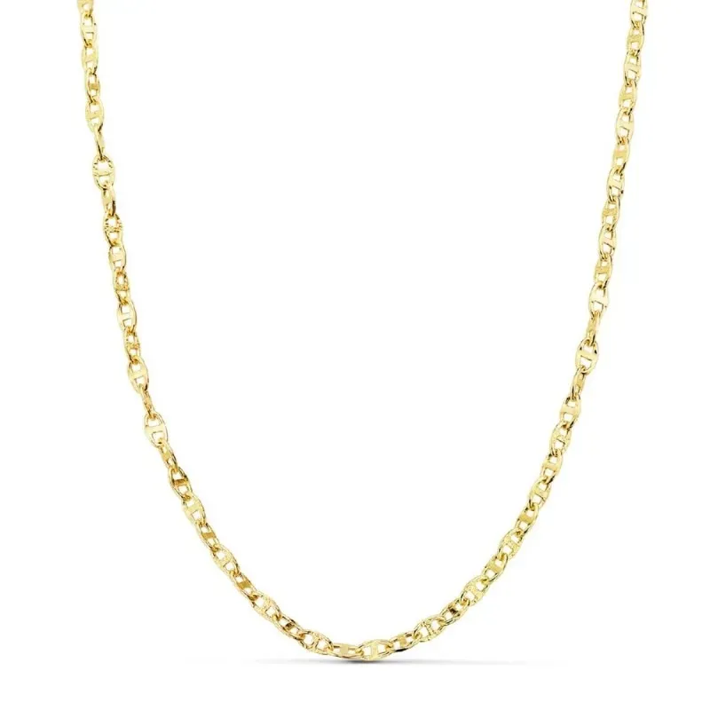 Cadena oro 18k unisex 60 cm. ancla hueca 2.5 mm. reasa