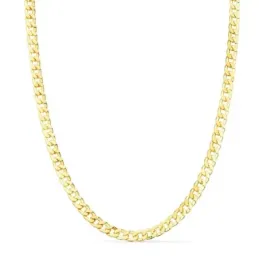 Cadena oro 18k unisex 60 cm. barbada maciza 3.75 mm. mosquetón