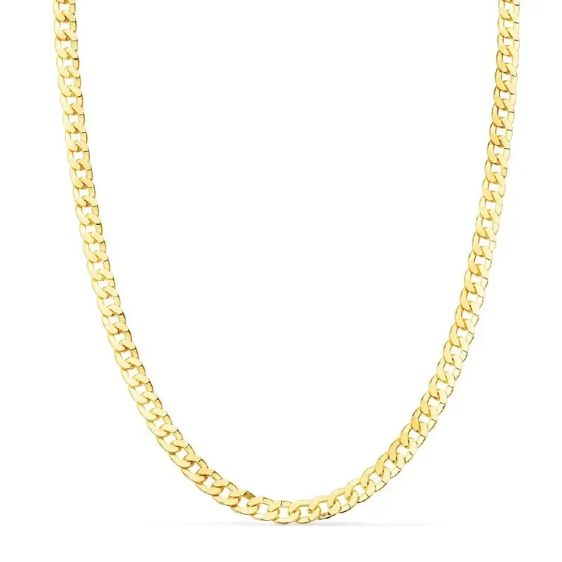 Cadena oro 18k unisex 60 cm. barbada maciza 3.75 mm. mosquetón