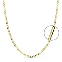 Cadena oro 18k unisex 50 cm. barbada maciza 2.75 mm.