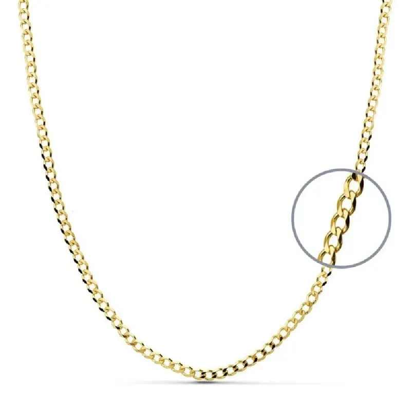 Cadena oro 18k unisex 50 cm. barbada maciza 2.75 mm.