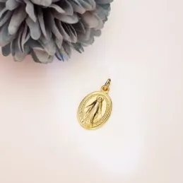 Virgen Milagrosa Medalla Oro 18k unisex 20 mm. ovalada