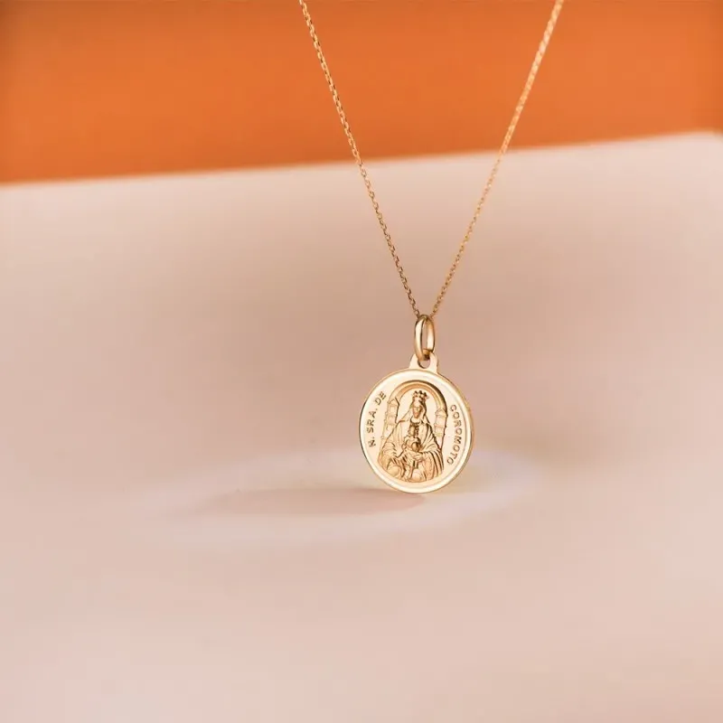 Virgen Nuestra Señora del Coromoto Oro 18k unisex 18 mm. bisel