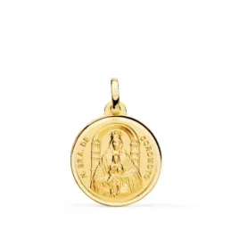 Virgen Nuestra Señora del Coromoto Oro 18k unisex 18 mm. bisel. Graba