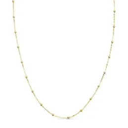 Cadena Oro 18k unisex 45 cm. forzada 0.5 mm. combinada bolas 1.3 mm.