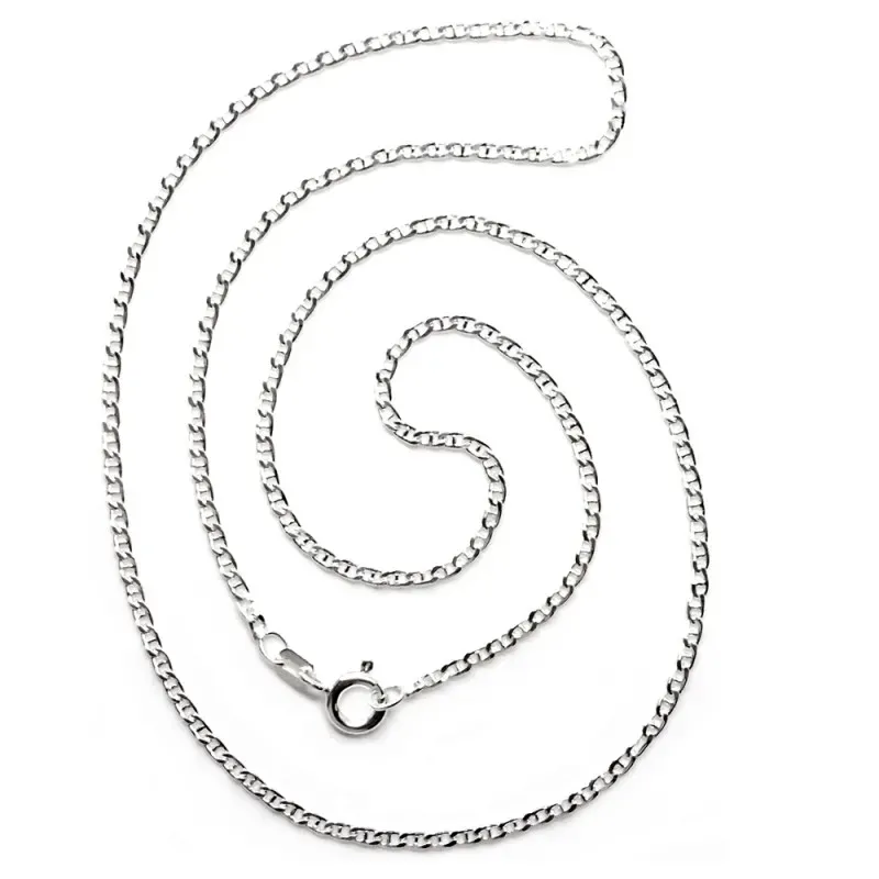 Cadena plata ley 925m lisa 45cm. marina 0.50mm. [AB0395]