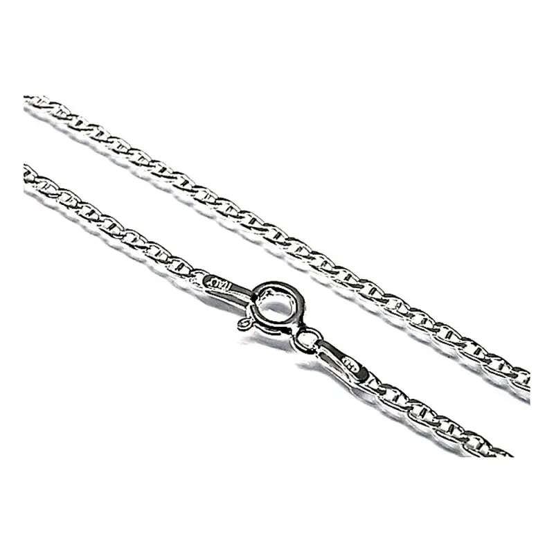 Cadena plata ley 925m lisa 45cm. marina 0.50mm. [AB0395]