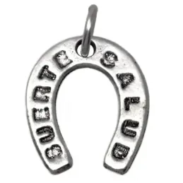 Colgante plata Ley 925m herradura suerte salud [AB4912]