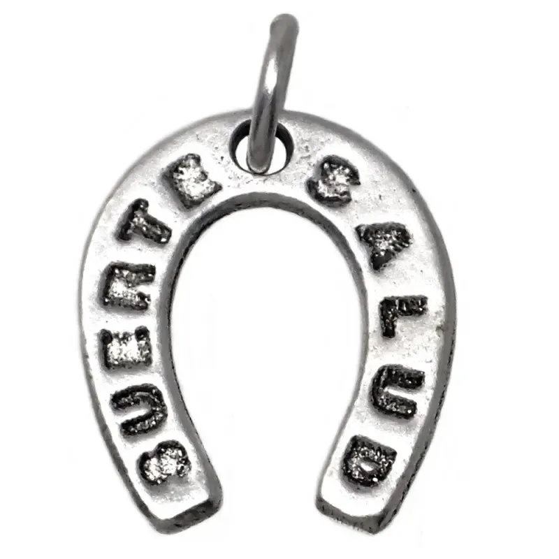 Colgante plata Ley 925m herradura suerte salud [AB4912]