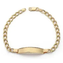 Esclava oro 18k cadena barbada 18,5cm. comunión [9079]