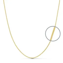 Cadena oro 18k maciza barbada 45 cm. 0.8 mm. 2.15 grs. [9484]