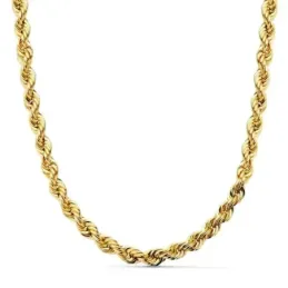 Cordón cadena oro 18k salomónico 60cm. ligero 5.5mm. [AA1577]