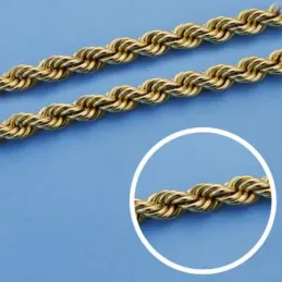 Cordón cadena oro 18k salomónico 60cm. ligero 5.5mm. [AA1577]