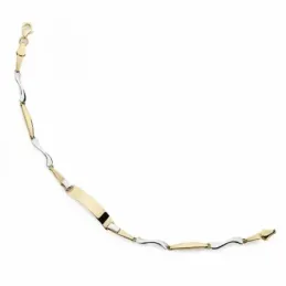 Esclava oro 18k bicolor 18.5cm. [AA2407]