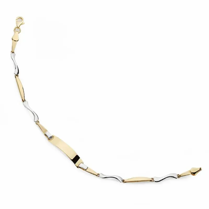 Esclava oro 18k bicolor 18.5cm. [AA2407GR]